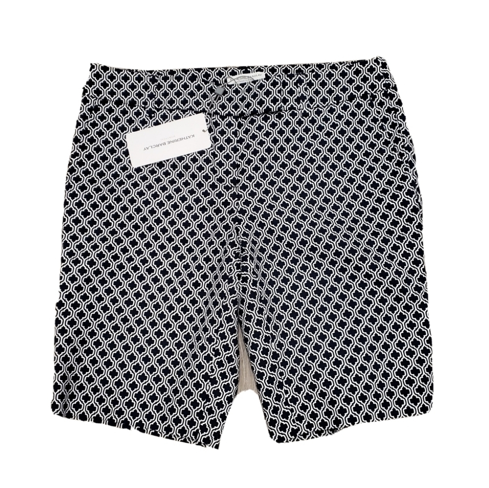 NEW Katherine Barclay Navy White Print Shorts